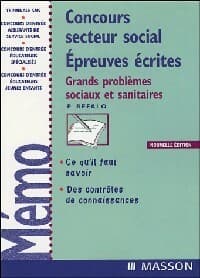 Concours secteur social. Epreuves écrites - Patrick Refalo